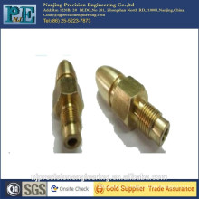 Precision custom made brass pipe nozzle